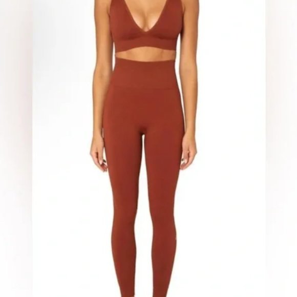 NWT WeWoreWhat Seamless Circular Knit Cinnamon Stick Leggings XL Revolve - Picture 2 of 10